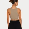 Base Racer Crop-Top für Damen – Graugrün Base Racer Crop-Top für Damen – Graugrün