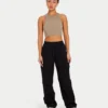 Base Racer Crop-Top für Damen – Graugrün Base Racer Crop-Top für Damen – Graugrün