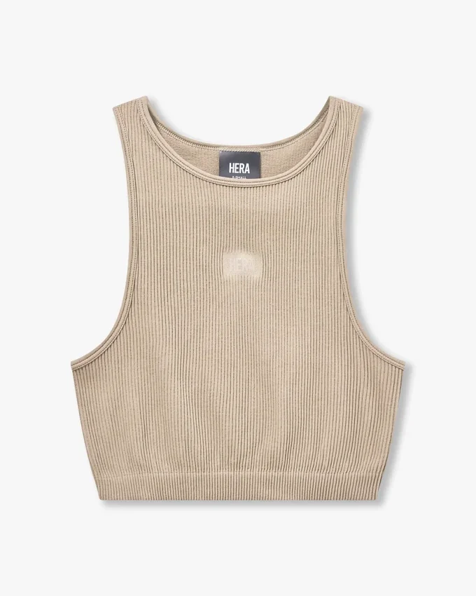 Base Racer Crop-Top für Damen – Graugrün Base Racer Crop-Top für Damen – Graugrün