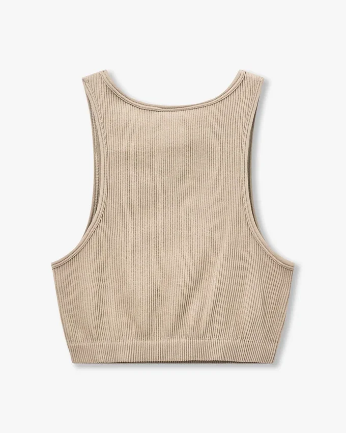 Base Racer Crop-Top für Damen – Graugrün Base Racer Crop-Top für Damen – Graugrün