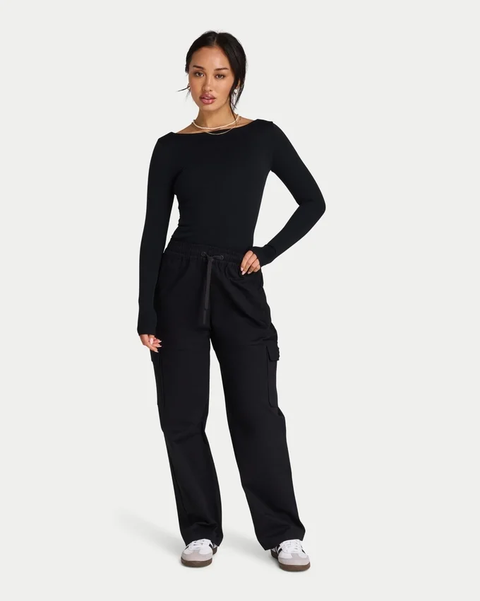 Cargohose für Damen – schwarz Cargohose für Damen – schwarz