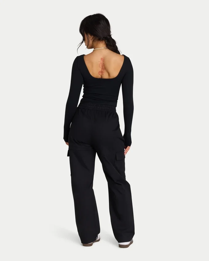 Cargohose für Damen – schwarz Cargohose für Damen – schwarz