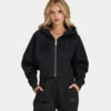 Damen 365 Cropped-Hoodie mit Reißverschluss Damen 365 Cropped-Hoodie mit Reißverschluss