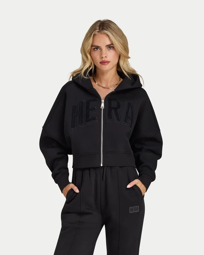 Damen 365 Cropped-Hoodie mit Reißverschluss Damen 365 Cropped-Hoodie mit Reißverschluss
