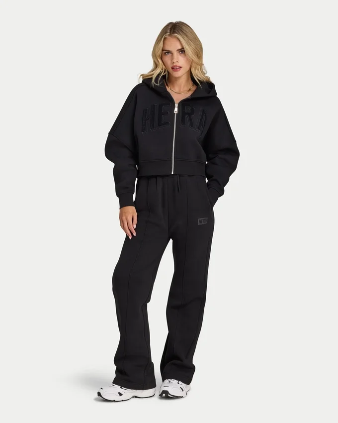Damen 365 Cropped-Hoodie mit Reißverschluss Damen 365 Cropped-Hoodie mit Reißverschluss