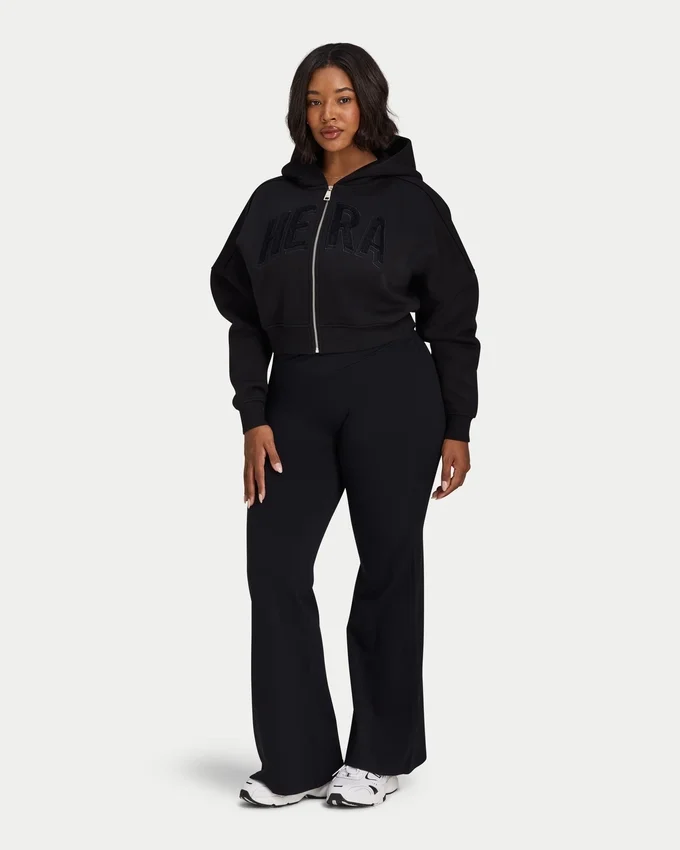 Damen 365 Cropped-Hoodie mit Reißverschluss Damen 365 Cropped-Hoodie mit Reißverschluss