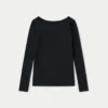 Damen-Basics: Dual-Wear-Langarm-Oberteil – schwarz Damen-Basics: Dual-Wear-Langarm-Oberteil – schwarz