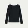 Damen-Basics: Dual-Wear-Langarm-Oberteil – schwarz Damen-Basics: Dual-Wear-Langarm-Oberteil – schwarz