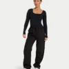 Damen-Basics: Dual-Wear-Langarm-Oberteil – schwarz Damen-Basics: Dual-Wear-Langarm-Oberteil – schwarz