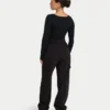 Damen-Basics: Dual-Wear-Langarm-Oberteil – schwarz Damen-Basics: Dual-Wear-Langarm-Oberteil – schwarz