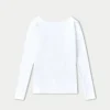 Damen-Basics: Dual-Wear-Langarm-Oberteil – Weiß Damen-Basics: Dual-Wear-Langarm-Oberteil – Weiß