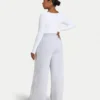Damen-Basics: Dual-Wear-Langarm-Oberteil – Weiß Damen-Basics: Dual-Wear-Langarm-Oberteil – Weiß
