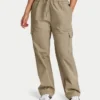 Damen-Cargohose – Graugrün Damen-Cargohose – Graugrün