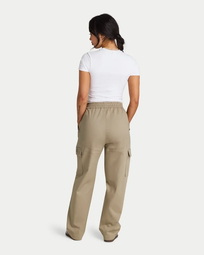 Damen-Cargohose – Graugrün Damen-Cargohose – Graugrün