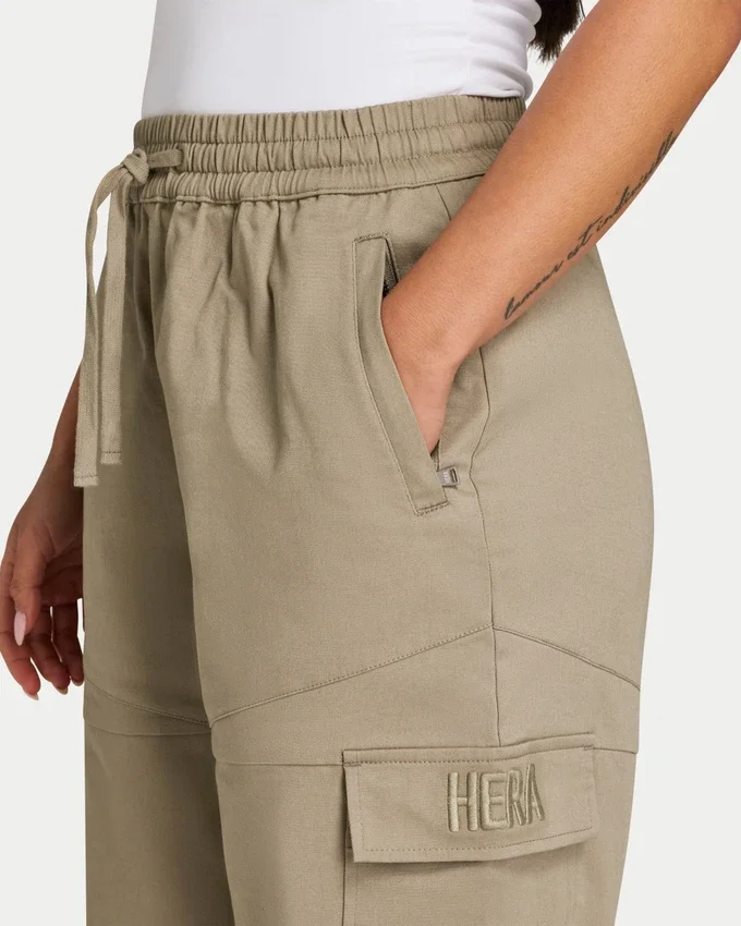 Damen-Cargohose – Graugrün Damen-Cargohose – Graugrün