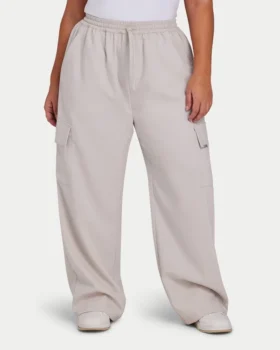 Damen-Cargohosen | Studio Cargo-Hose – Stone
