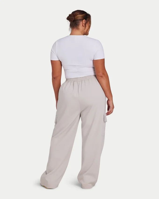Damen-Cargohosen | Studio Cargo-Hose – Stone Damen-Cargohosen | Studio Cargo-Hose – Stone