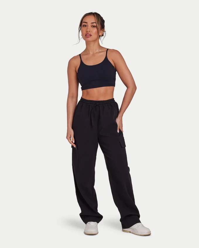 Damen-Cargohosen | Studio-Cargohose – schwarz Damen-Cargohosen | Studio-Cargohose – schwarz