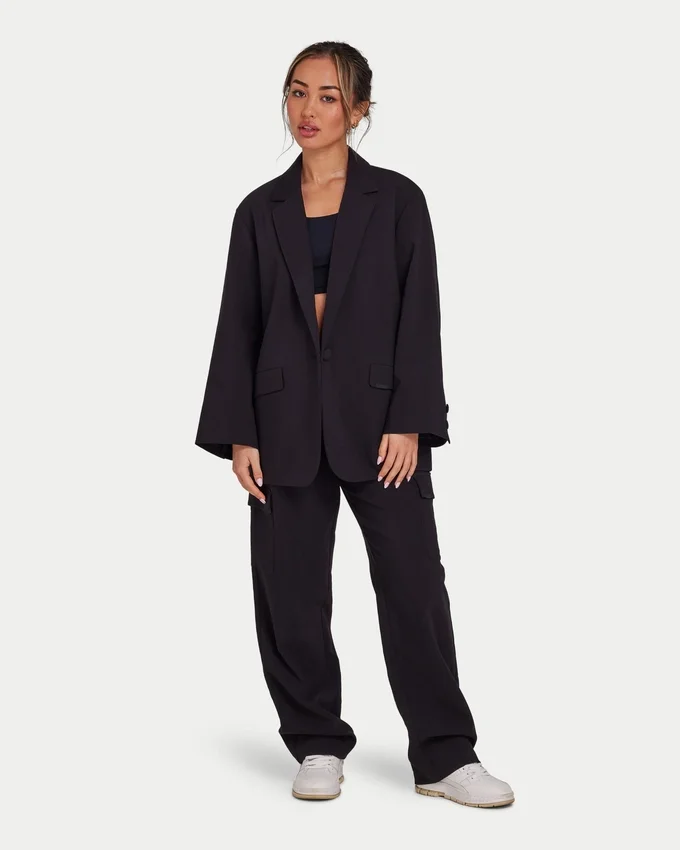 Damen-Cargohosen | Studio-Cargohose – schwarz Damen-Cargohosen | Studio-Cargohose – schwarz