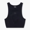 Damen-Crop-Top „Base Racer“ – schwarz Damen-Crop-Top „Base Racer“ – schwarz