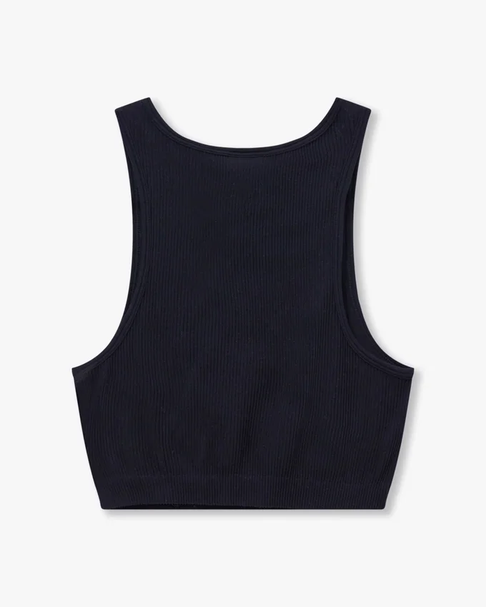 Damen-Crop-Top „Base Racer“ – schwarz Damen-Crop-Top „Base Racer“ – schwarz