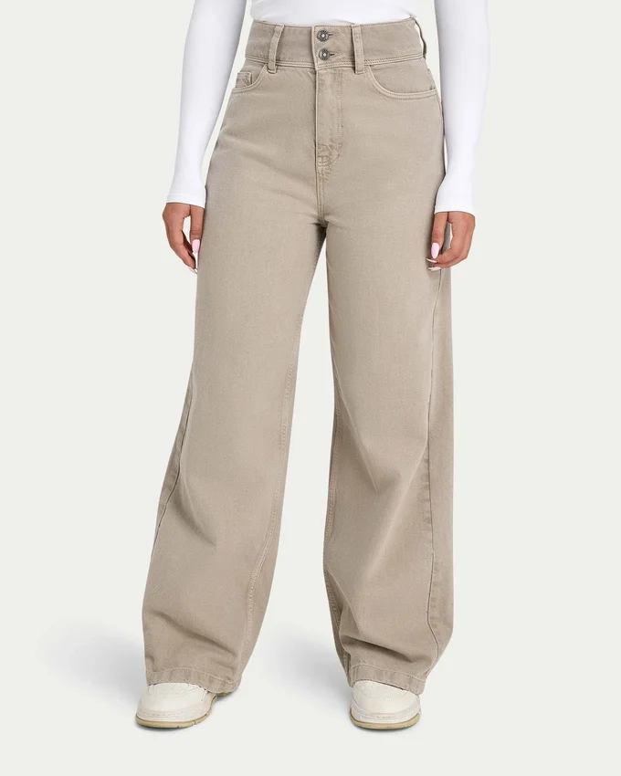 Damen-Denim-Jeans mit Weite – Stone Damen-Denim-Jeans mit Weite – Stone