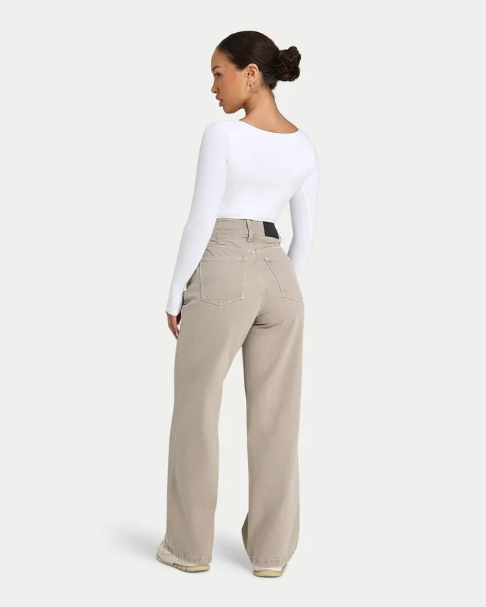 Damen-Denim-Jeans mit Weite – Stone Damen-Denim-Jeans mit Weite – Stone