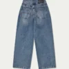 Damen-Denim-Jeans mit weitem Bein – Mid-Wash Damen-Denim-Jeans mit weitem Bein – Mid-Wash