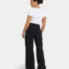 Damen-Denim-Jeans mit weitem Bein – schwarz Damen-Denim-Jeans mit weitem Bein – schwarz