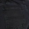 Damen-Denim-Jeans mit weitem Bein – schwarz Damen-Denim-Jeans mit weitem Bein – schwarz