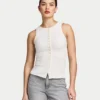 Damen-Essentials-Oberteil mit Knöpfen Damen-Essentials-Oberteil mit Knöpfen