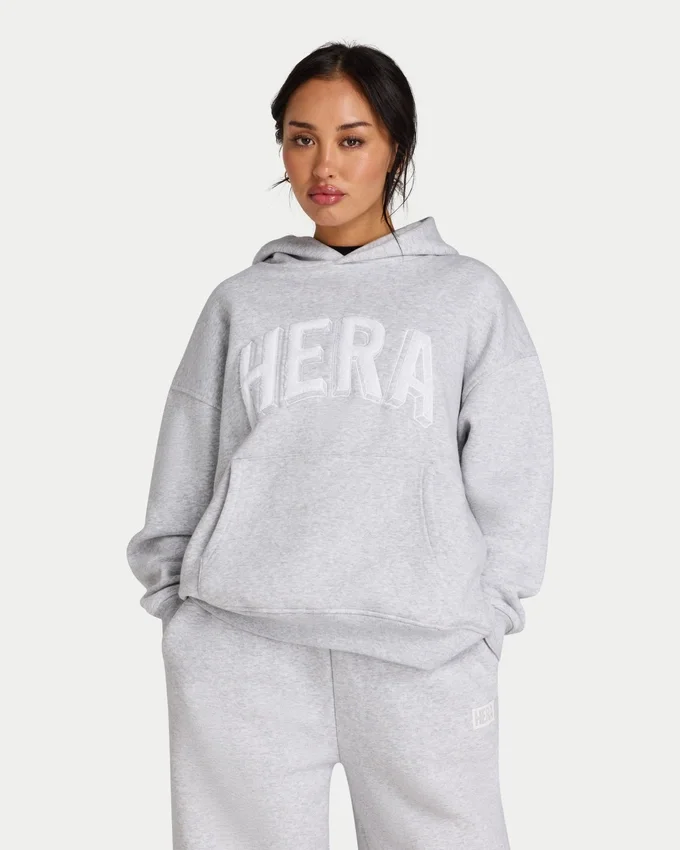Damen-Hoodie „365“ in Oversize-Passform – grau meliert Damen-Hoodie „365“ in Oversize-Passform – grau meliert