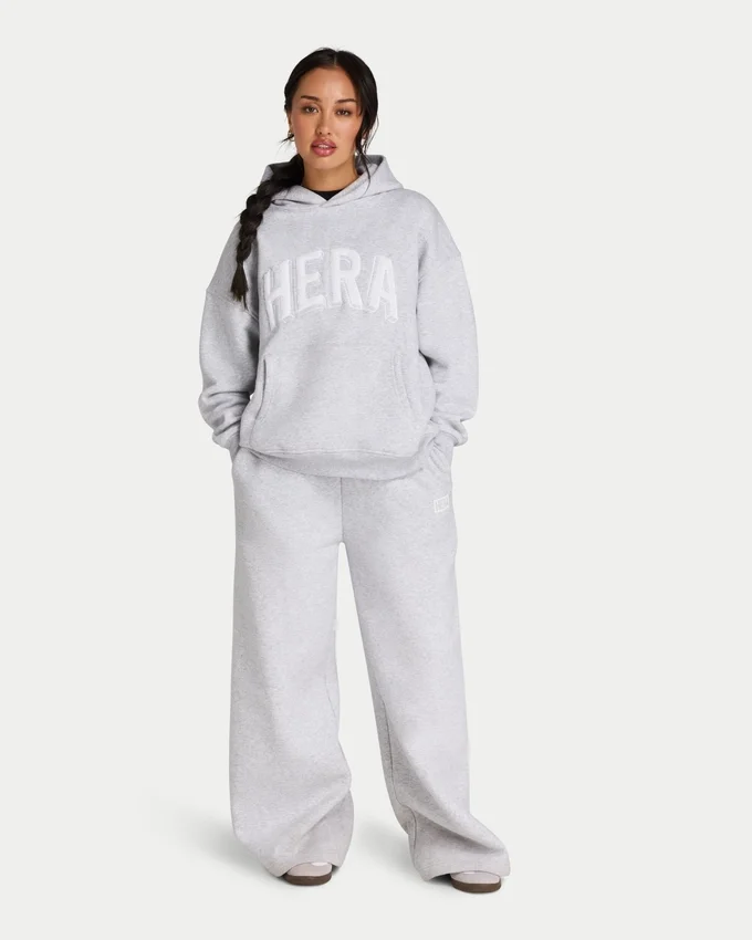 Damen-Hoodie „365“ in Oversize-Passform – grau meliert Damen-Hoodie „365“ in Oversize-Passform – grau meliert
