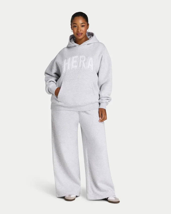 Damen-Hoodie „365“ in Oversize-Passform – grau meliert Damen-Hoodie „365“ in Oversize-Passform – grau meliert