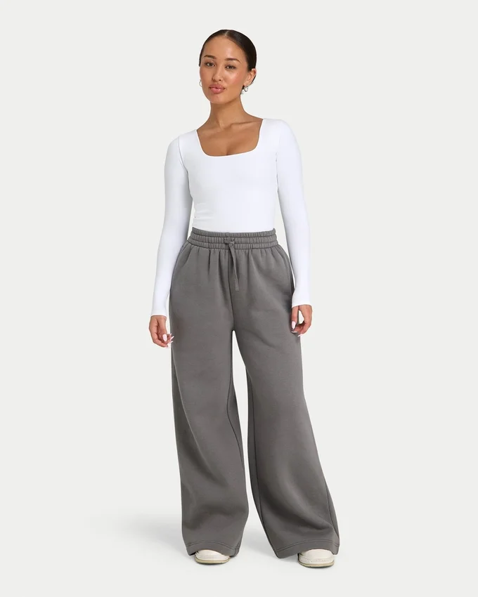 Damen-Jogginghose „Collective“ mit weitem Bein – Anthrazitgrau Damen-Jogginghose „Collective“ mit weitem Bein – Anthrazitgrau