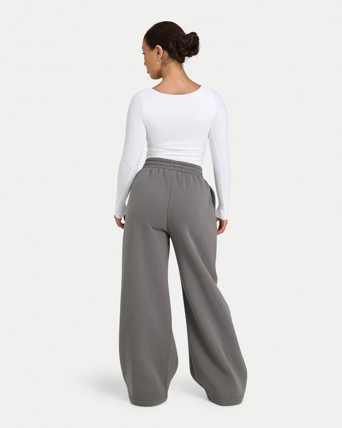 Damen-Jogginghose „Collective“ mit weitem Bein – Anthrazitgrau Damen-Jogginghose „Collective“ mit weitem Bein – Anthrazitgrau
