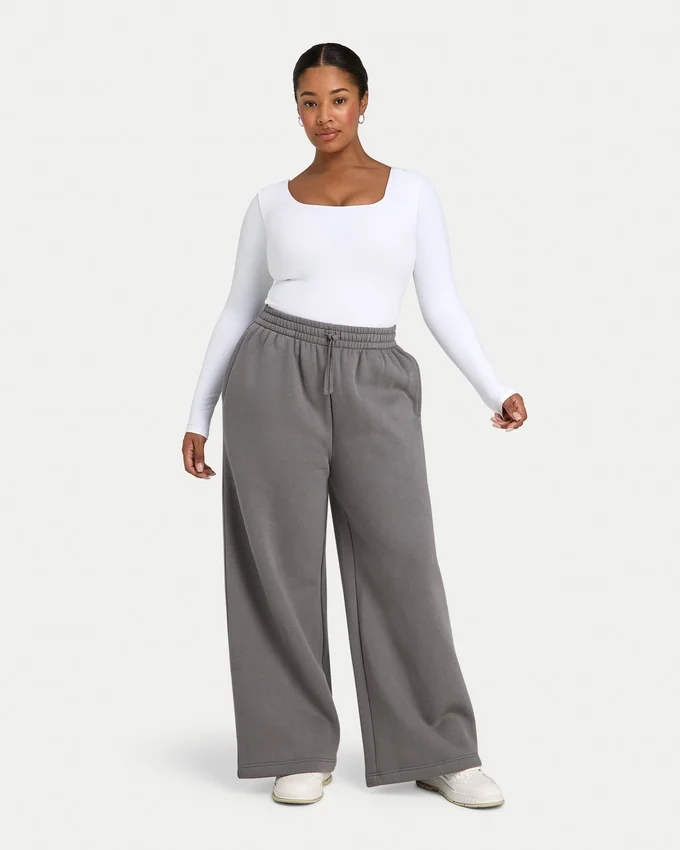 Damen-Jogginghose „Collective“ mit weitem Bein – Anthrazitgrau Damen-Jogginghose „Collective“ mit weitem Bein – Anthrazitgrau