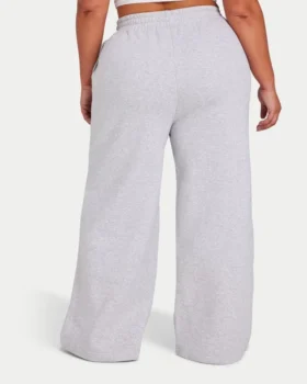 Damen-Jogginghose „Collective“ mit weitem Bein – grau meliert