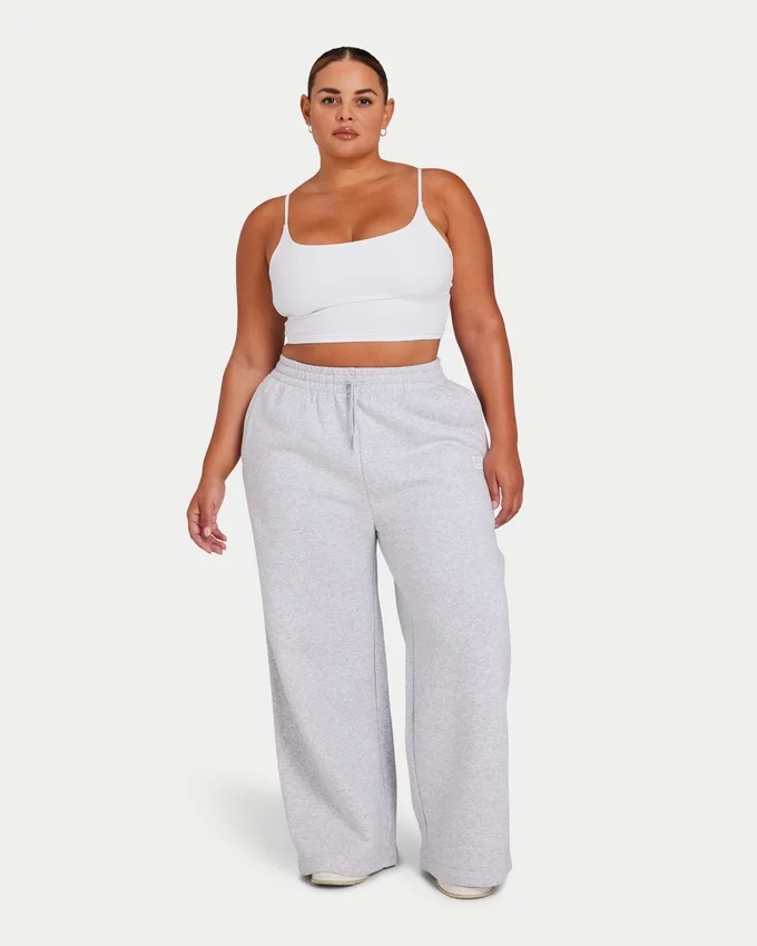 Damen-Jogginghose „Collective“ mit weitem Bein – grau meliert Damen-Jogginghose „Collective“ mit weitem Bein – grau meliert