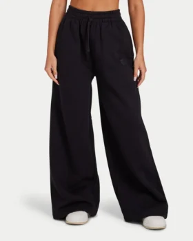 Damen-Jogginghose „Collective“ mit weitem Bein – schwarz