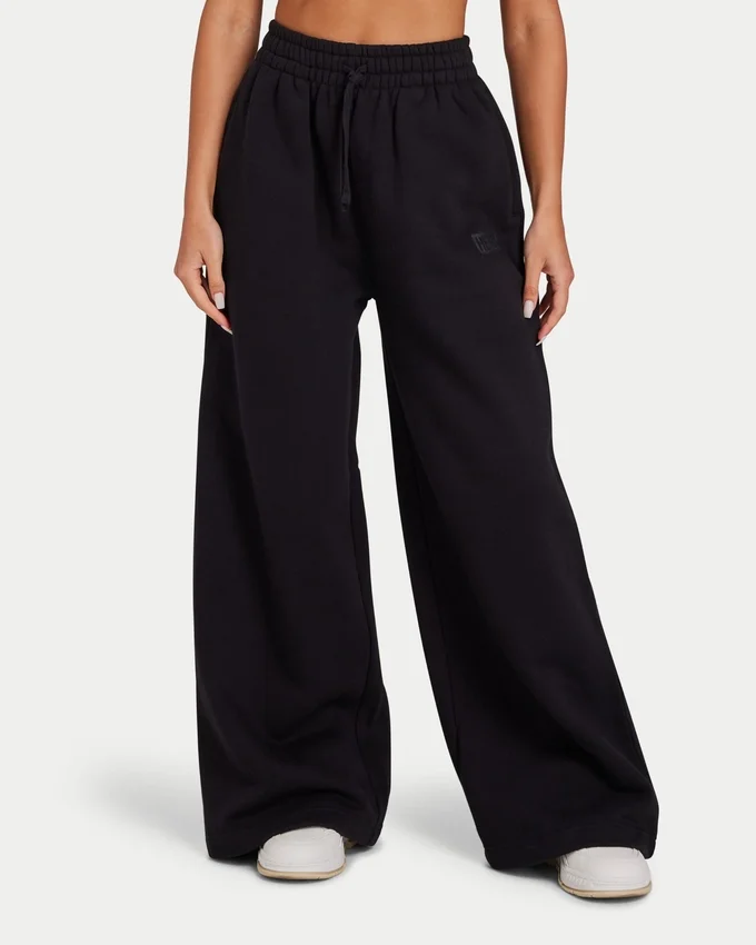 Damen-Jogginghose „Collective“ mit weitem Bein – schwarz Damen-Jogginghose „Collective“ mit weitem Bein – schwarz