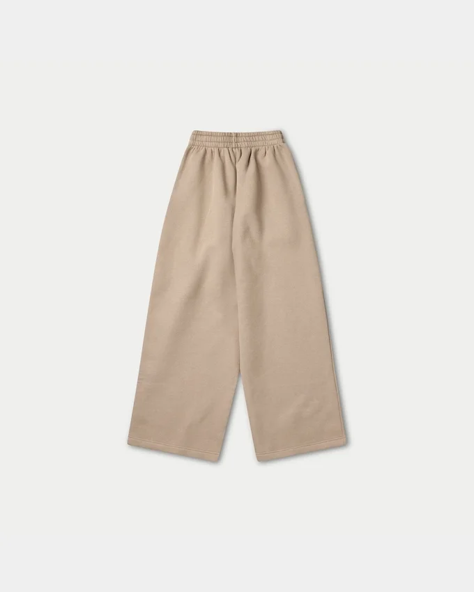 Damen-Jogginghose mit weitem Bein – Mokka Damen-Jogginghose mit weitem Bein – Mokka