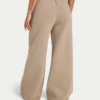 Damen-Jogginghose mit weitem Bein – Mokka Damen-Jogginghose mit weitem Bein – Mokka