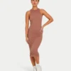 Damen-Midi-Kleid „Base Racer“ – Eichelbraun Damen-Midi-Kleid „Base Racer“ – Eichelbraun