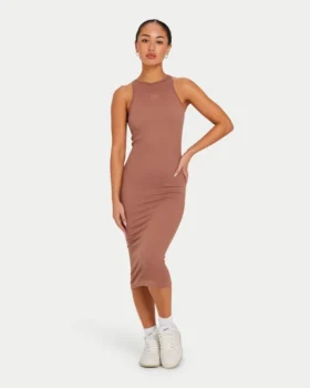 Damen-Midi-Kleid „Base Racer“ – Eichelbraun