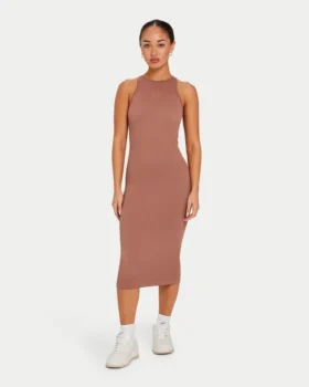 Damen-Midi-Kleid „Base Racer“ – Eichelbraun
