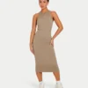 Damen-Midi-Kleid „Base Racer“ – Graugrün Damen-Midi-Kleid „Base Racer“ – Graugrün