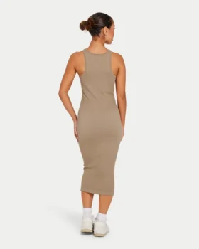 Damen-Midi-Kleid „Base Racer“ – Graugrün