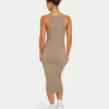 Damen-Midi-Kleid „Base Racer“ – Graugrün Damen-Midi-Kleid „Base Racer“ – Graugrün