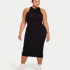 Damen-Midi-Kleid „Base Racer“ – schwarz Damen-Midi-Kleid „Base Racer“ – schwarz